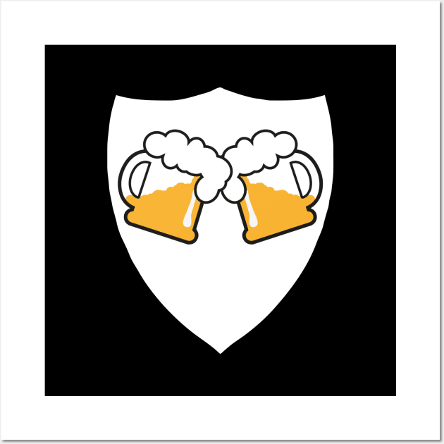 Beer Crest - Cool Drinking Team Wall Art by Shirtbubble
